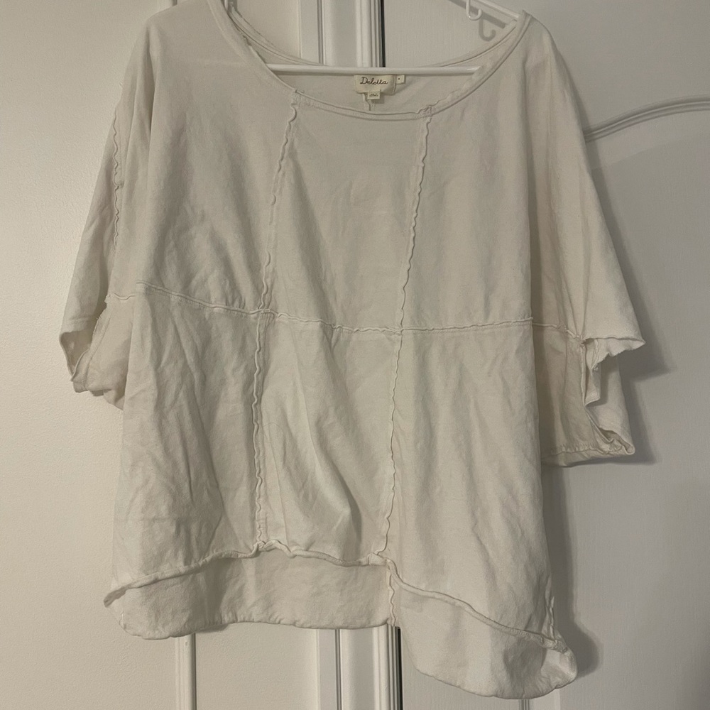 Loose off the shoulder white shirt